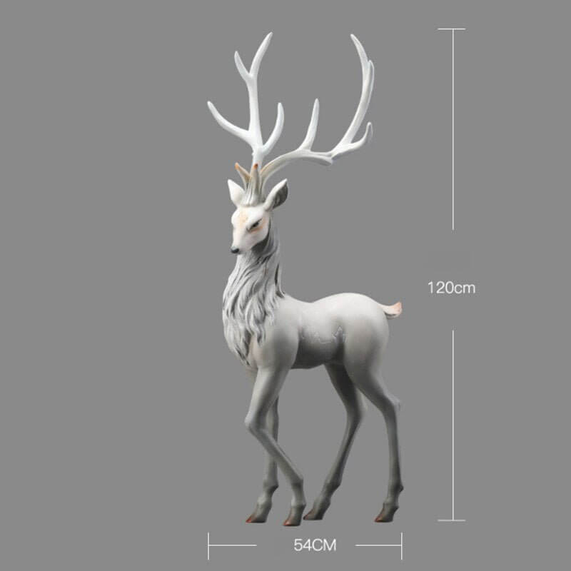 Snow Reindeer Statue for Home Decor-MinimalisticDecor.com