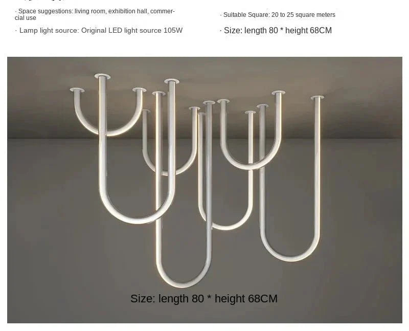 Soft Hose LED Ceiling Chandelier – Flexible Modern Lighting-MinimalisticDecor.com