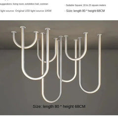 Soft Hose LED Ceiling Chandelier – Flexible Modern Lighting-MinimalisticDecor.com