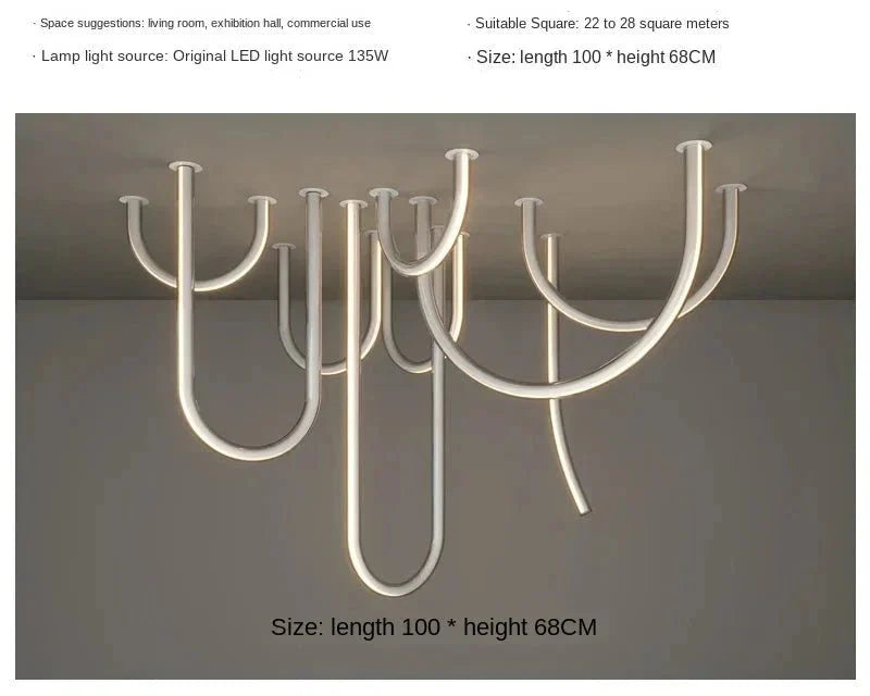 Soft Hose LED Ceiling Chandelier – Flexible Modern Lighting-MinimalisticDecor.com