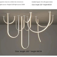 Soft Hose LED Ceiling Chandelier – Flexible Modern Lighting-MinimalisticDecor.com