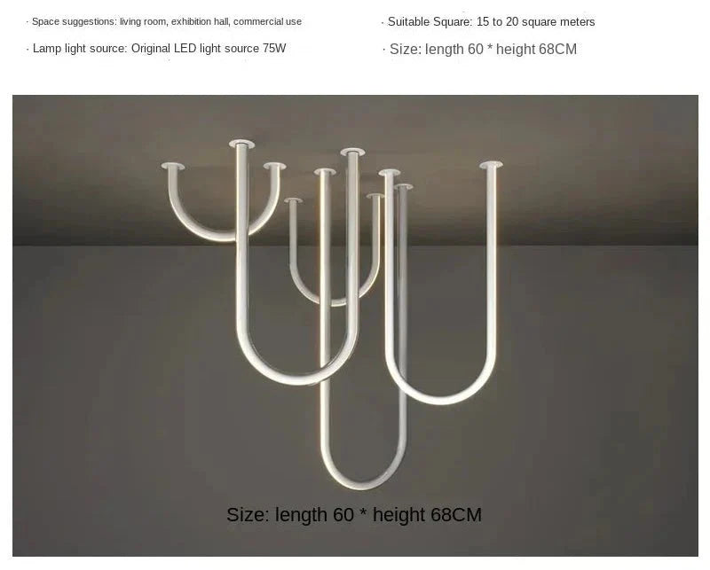 Soft Hose LED Ceiling Chandelier – Flexible Modern Lighting-MinimalisticDecor.com