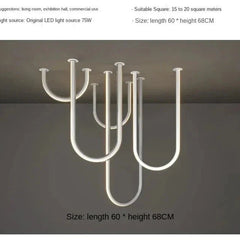 Soft Hose LED Ceiling Chandelier – Flexible Modern Lighting-MinimalisticDecor.com