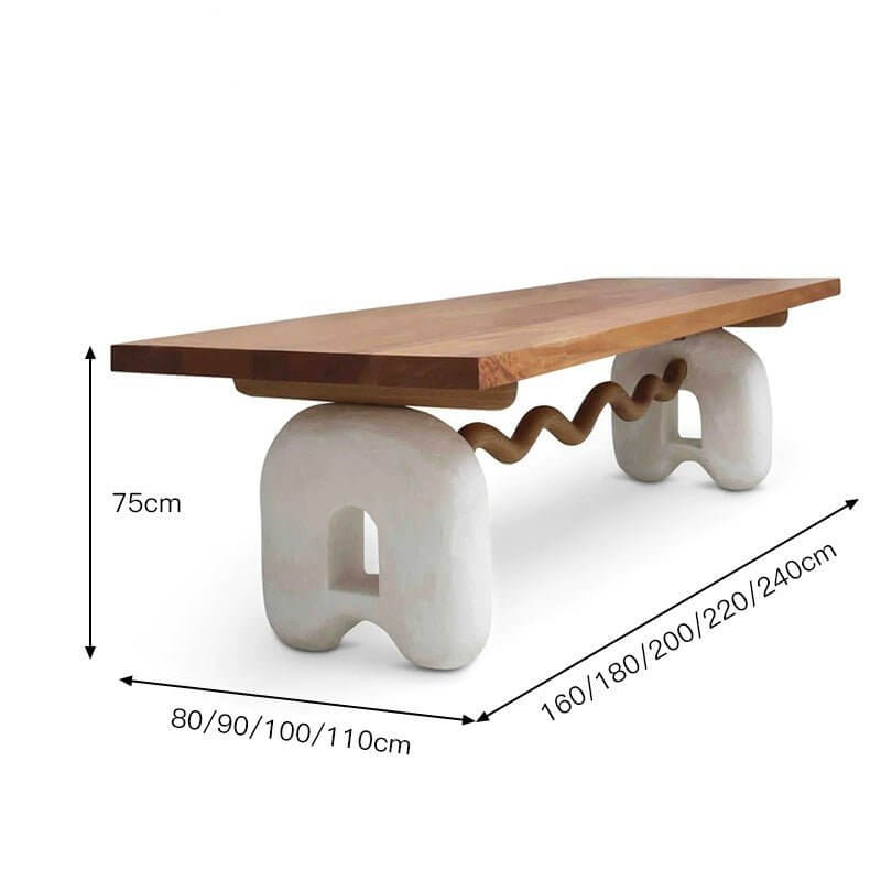 Solid Oak Wood Dining Table-MinimalisticDecor.com