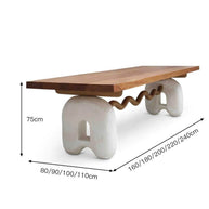 Solid Oak Wood Dining Table-MinimalisticDecor.com