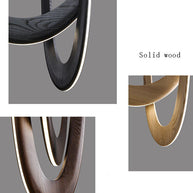 Solid Oak Wood Loops Chandelier - Handcrafted Beauty-MinimalisticDecor.com