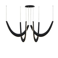 Solid Oak Wood Loops Chandelier - Handcrafted Beauty-MinimalisticDecor.com