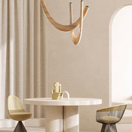 Solid Oak Wood Loops Chandelier - Handcrafted Beauty-MinimalisticDecor.com