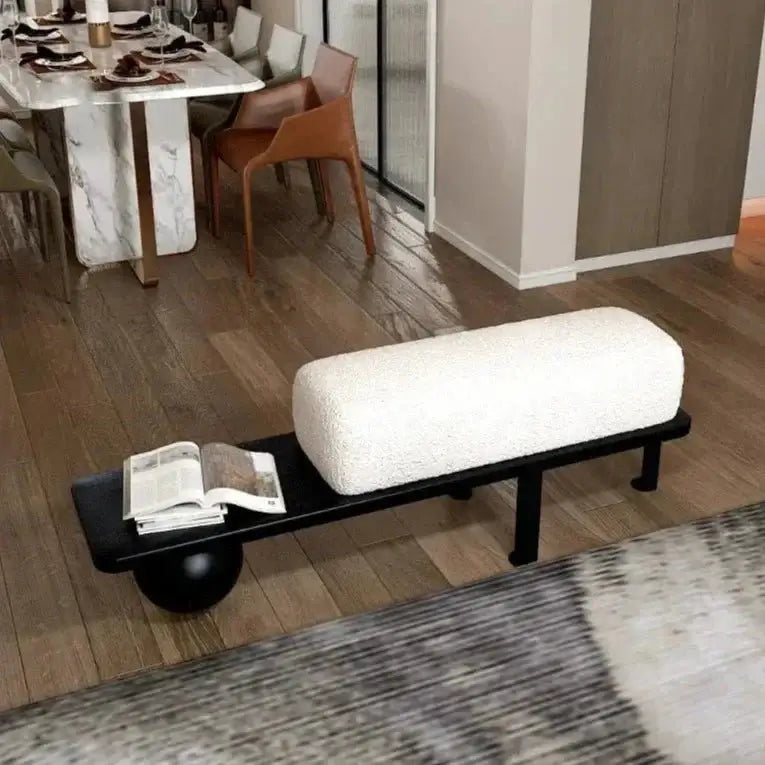 Solid Oak Wood Shoe Bench with Cushion – Entryway Ottoman Stool-MinimalisticDecor.com