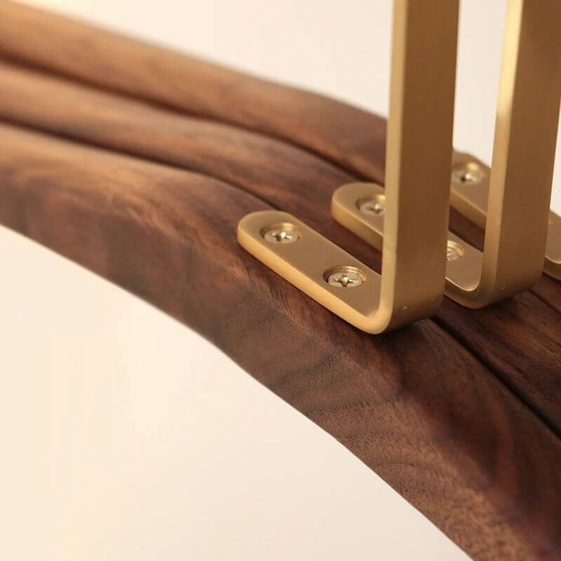 Solid Walnut Wood & Brass High-grade Hangers-MinimalisticDecor.com