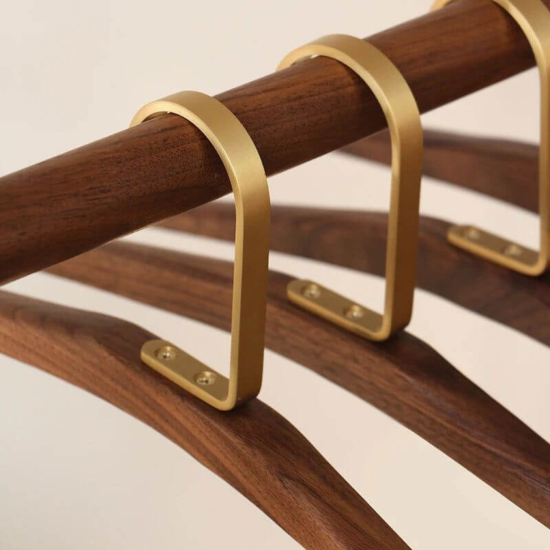 Solid Walnut Wood & Brass High-grade Hangers-MinimalisticDecor.com