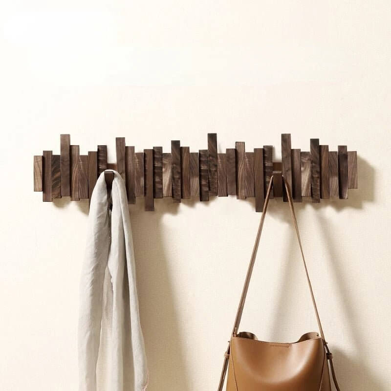 Solid Wood Clothes Hanging Wall Mounted Rack-MinimalisticDecor.com