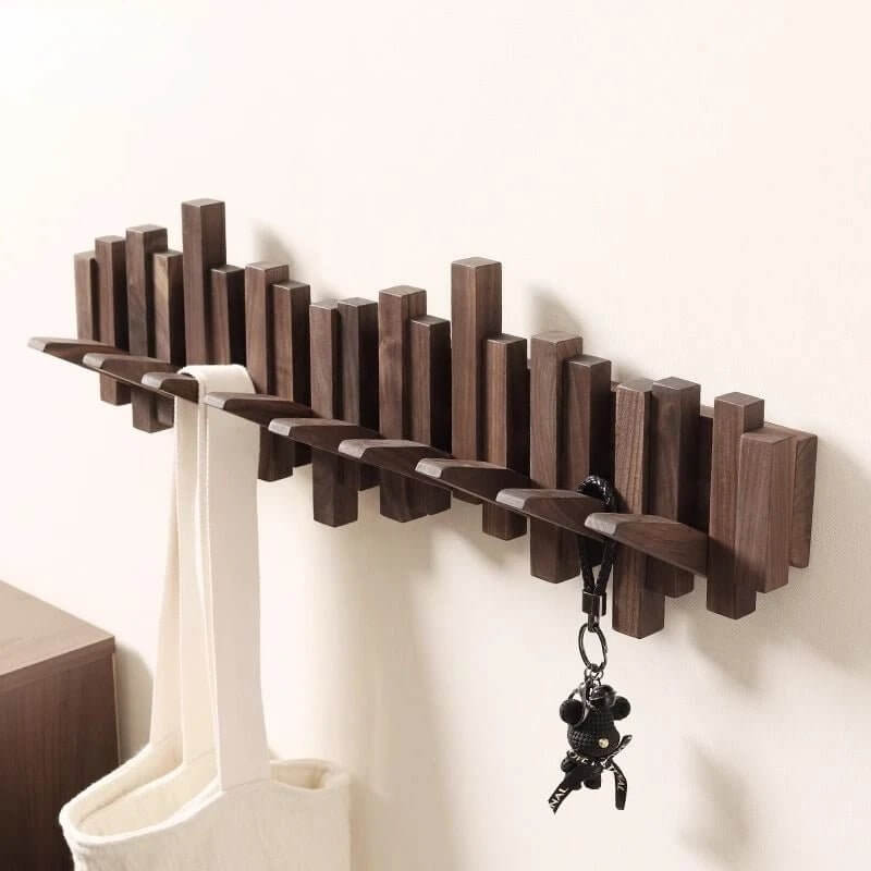 Solid Wood Clothes Hanging Wall Mounted Rack-MinimalisticDecor.com