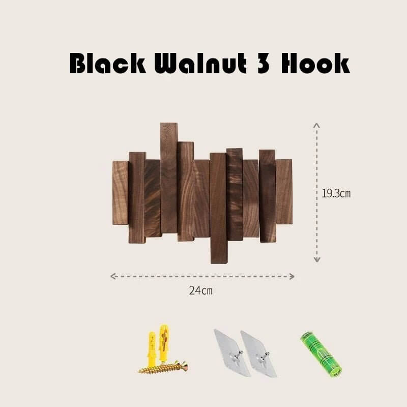 Solid Wood Clothes Hanging Wall Mounted Rack-MinimalisticDecor.com