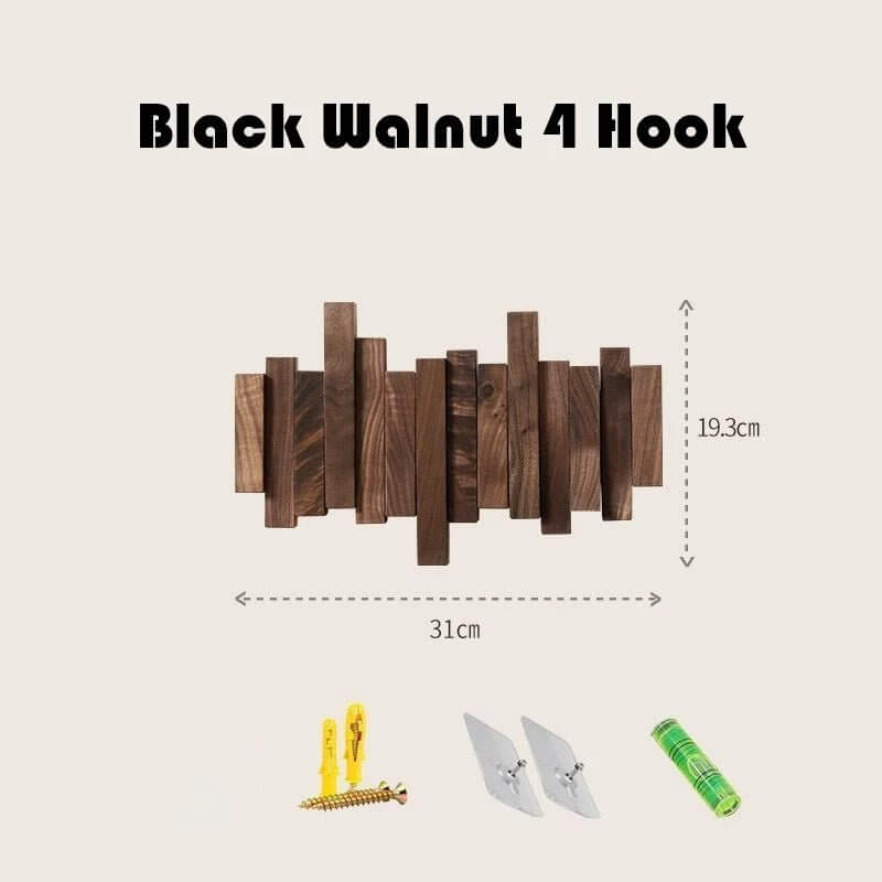 Solid Wood Clothes Hanging Wall Mounted Rack-MinimalisticDecor.com