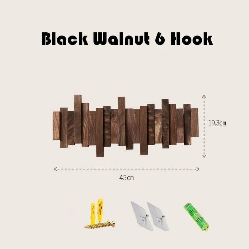 Solid Wood Clothes Hanging Wall Mounted Rack-MinimalisticDecor.com