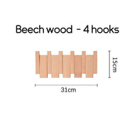 Solid Wood Clothes Hanging Wall Mounted Rack-MinimalisticDecor.com