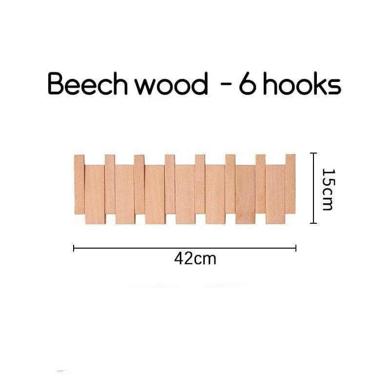 Solid Wood Clothes Hanging Wall Mounted Rack-MinimalisticDecor.com