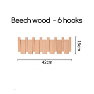 Solid Wood Clothes Hanging Wall Mounted Rack-MinimalisticDecor.com