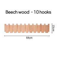 Solid Wood Clothes Hanging Wall Mounted Rack-MinimalisticDecor.com