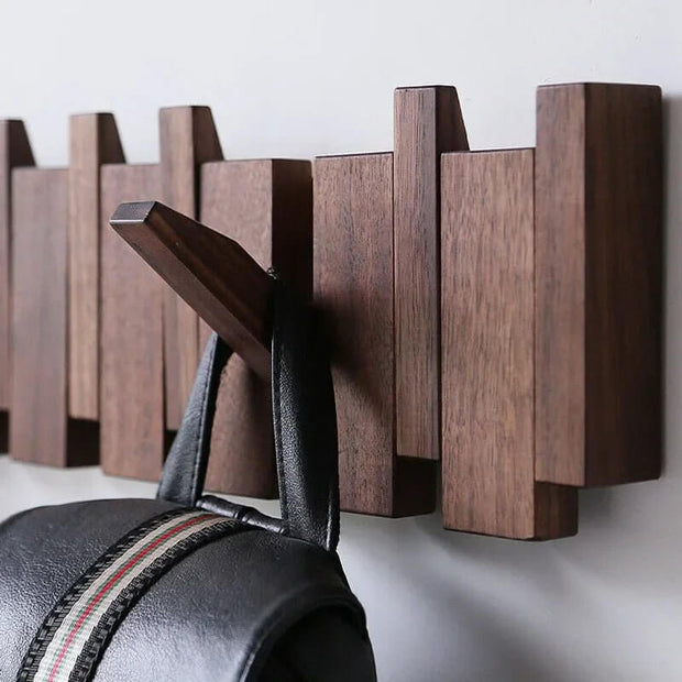 Solid Wood Clothes Hanging Wall Mounted Rack-MinimalisticDecor.com