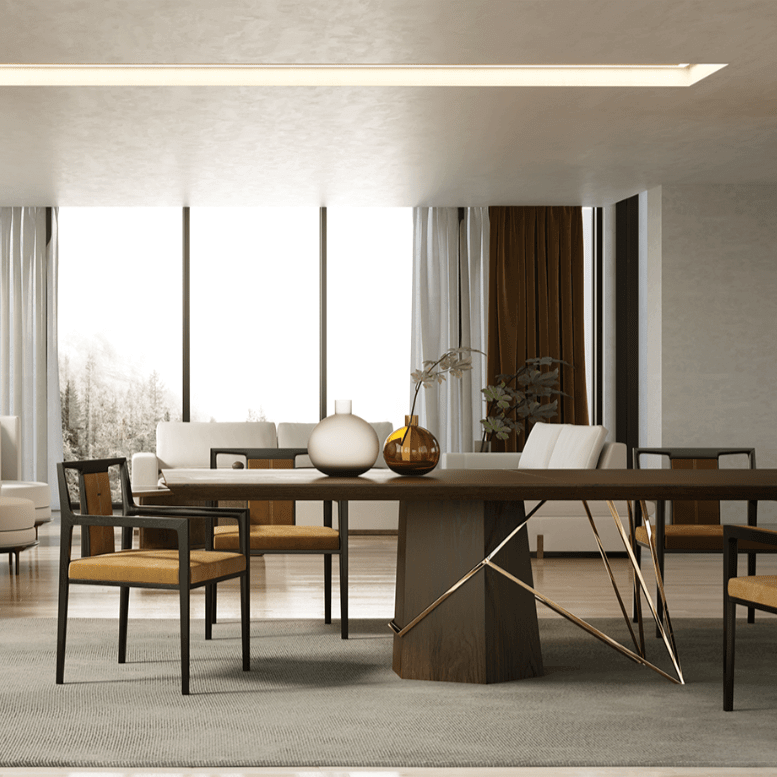Solid Wood Designer Dining Table-MinimalisticDecor.com