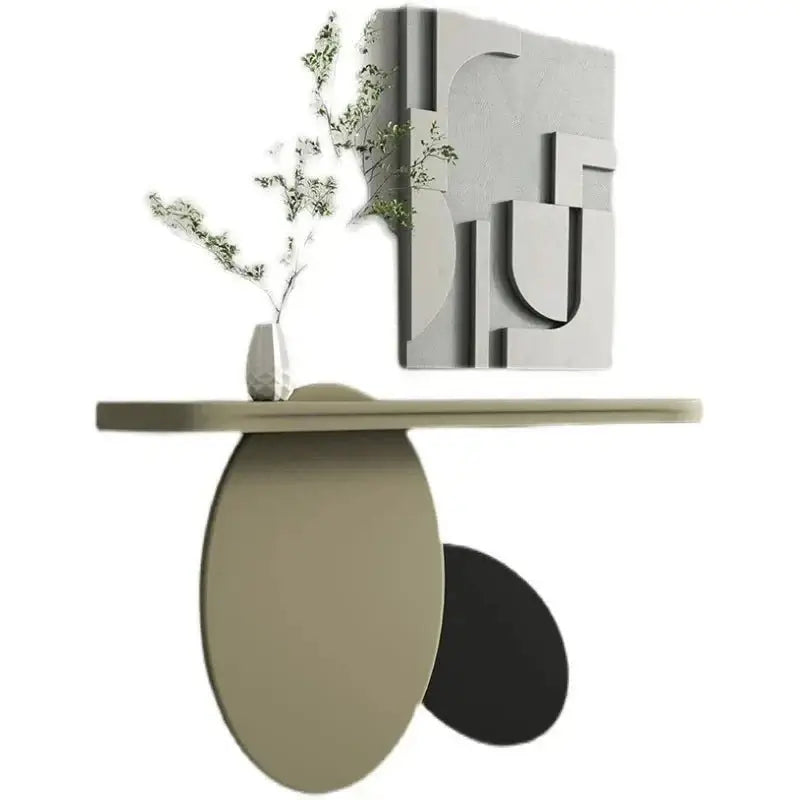 Solid Wood Oval Art Console Table-MinimalisticDecor.com