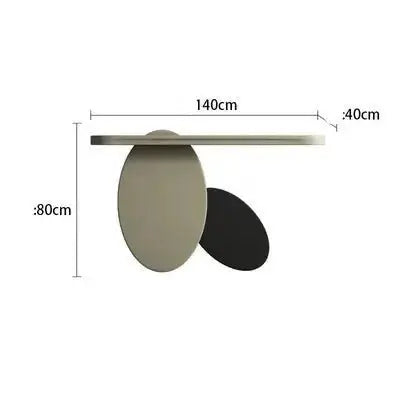 Solid Wood Oval Art Console Table-MinimalisticDecor.com