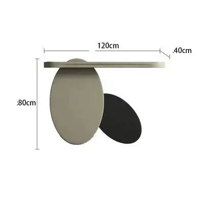 Solid Wood Oval Art Console Table-MinimalisticDecor.com