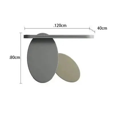 Solid Wood Oval Art Console Table-MinimalisticDecor.com