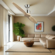 Solid Wooden Blade Ceiling Fan 60 Inch with Remote-MinimalisticDecor.com