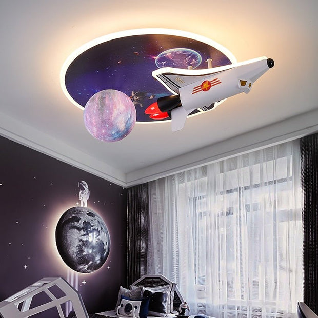 Space Rocket LED Ceiling Light for Kids Room-MinimalisticDecor.com