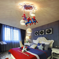 Spiderman Pendant Light – Art Deco Superhero Lighting for Kids Room-MinimalisticDecor.com