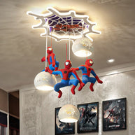 Spiderman Pendant Light – Art Deco Superhero Lighting for Kids Room-MinimalisticDecor.com