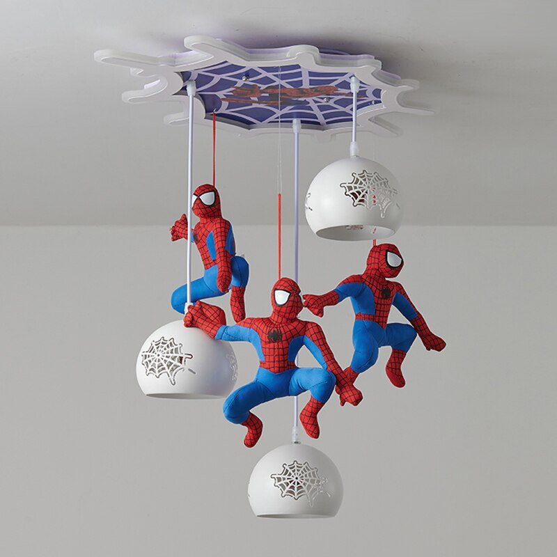 Spiderman Pendant Light – Art Deco Superhero Lighting for Kids Room-MinimalisticDecor.com