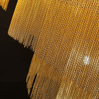 Spiral Chains Chandelier – Large LED Pendant Light for Staircases and High Ceilings-MinimalisticDecor.com