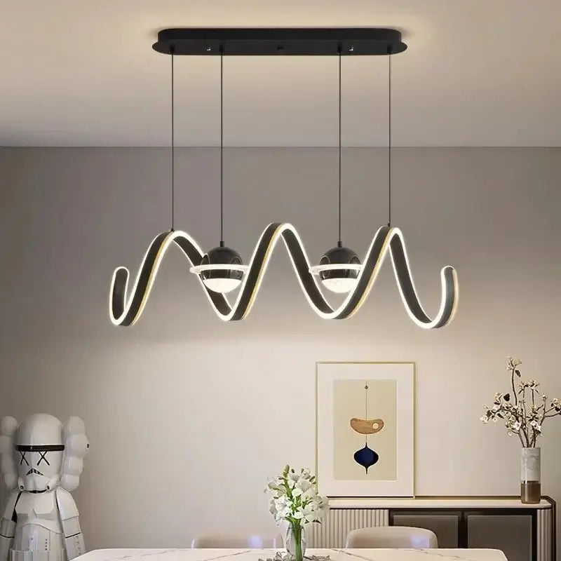 Spiral Rings LED Kitchen Island Chandelier-MinimalisticDecor.com
