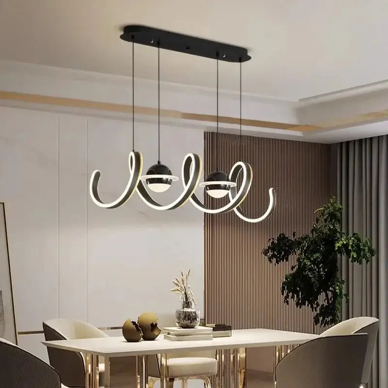 Spiral Rings LED Kitchen Island Chandelier-MinimalisticDecor.com