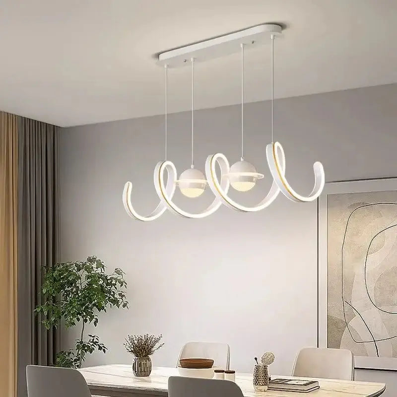 Spiral Rings LED Kitchen Island Chandelier-MinimalisticDecor.com