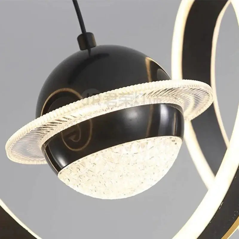 Spiral Rings LED Kitchen Island Chandelier-MinimalisticDecor.com