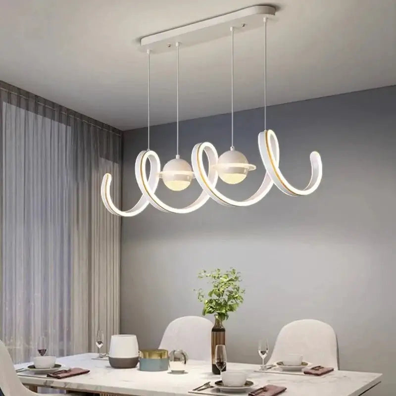 Spiral Rings LED Kitchen Island Chandelier-MinimalisticDecor.com