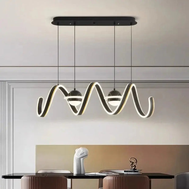 Spiral Rings LED Kitchen Island Chandelier-MinimalisticDecor.com
