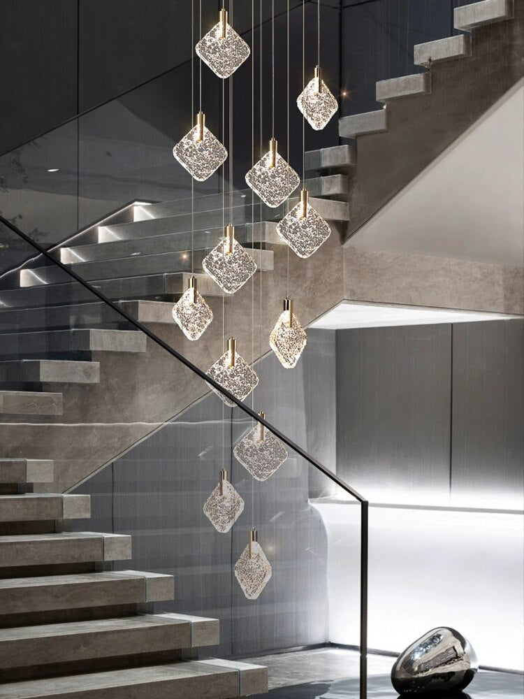 Square Crystal Pendant Chandelier - Lighting-MinimalisticDecor.com