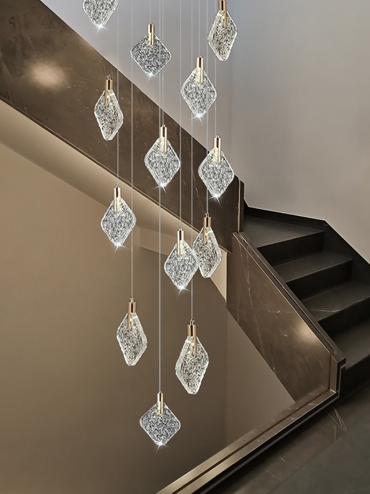 Square Crystal Pendant Chandelier - Lighting-MinimalisticDecor.com