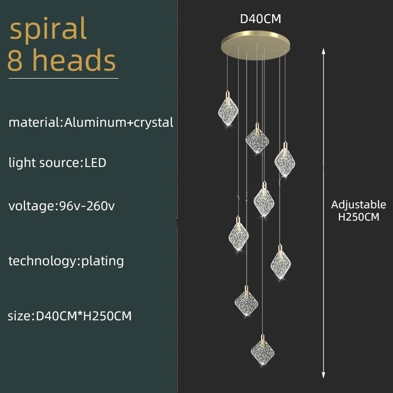 Square Crystal Pendant Chandelier - Lighting-MinimalisticDecor.com