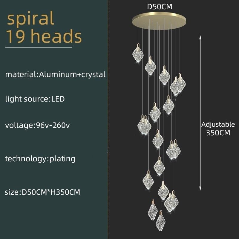 Square Crystal Pendant Chandelier - Lighting-MinimalisticDecor.com