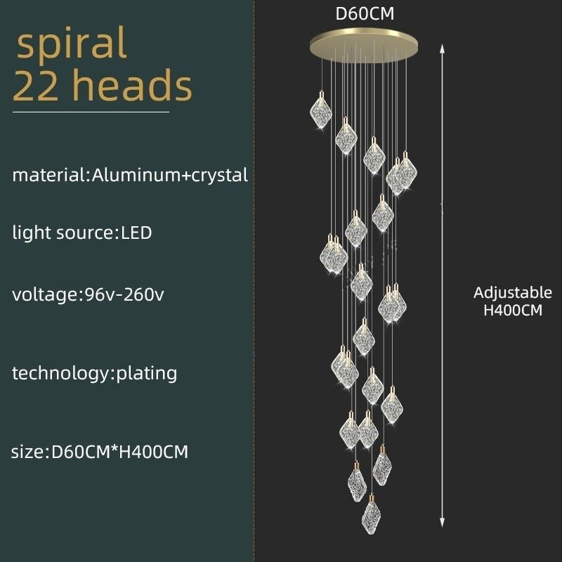 Square Crystal Pendant Chandelier - Lighting-MinimalisticDecor.com