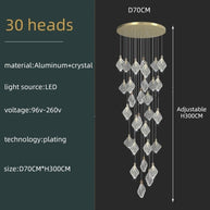 Square Crystal Pendant Chandelier - Lighting-MinimalisticDecor.com