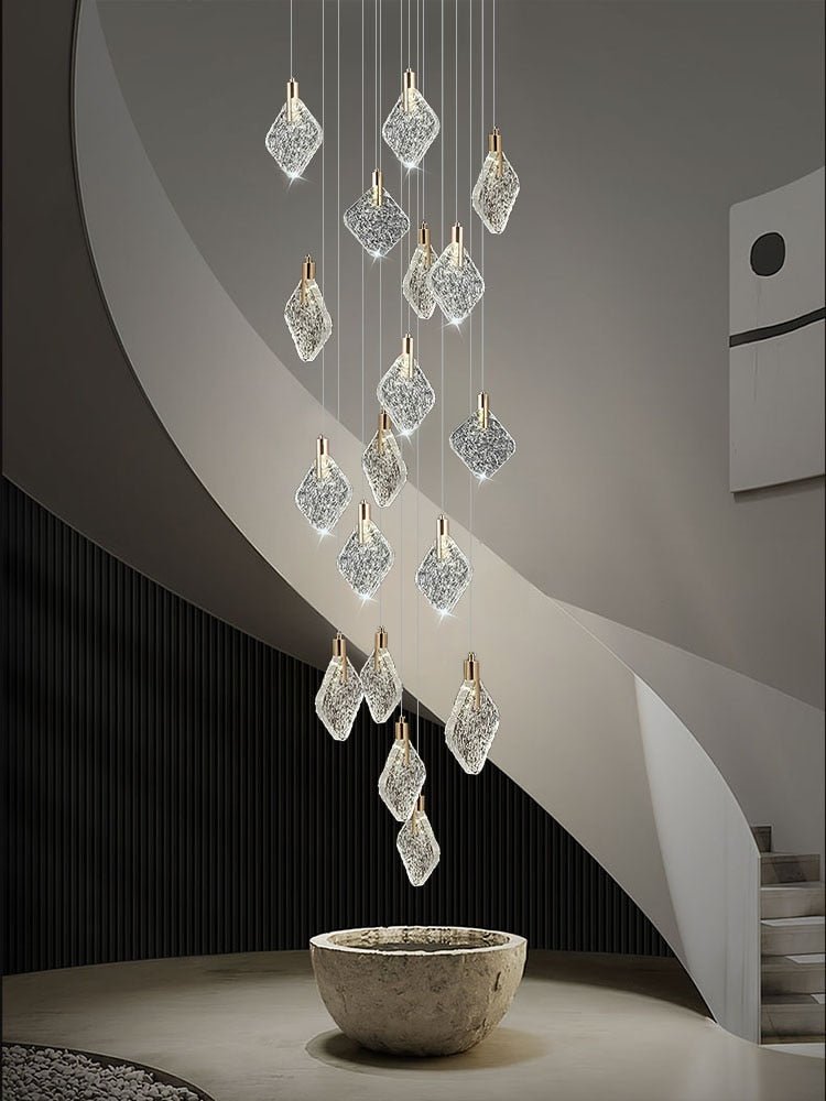 Square Crystal Pendant Chandelier - Lighting-MinimalisticDecor.com