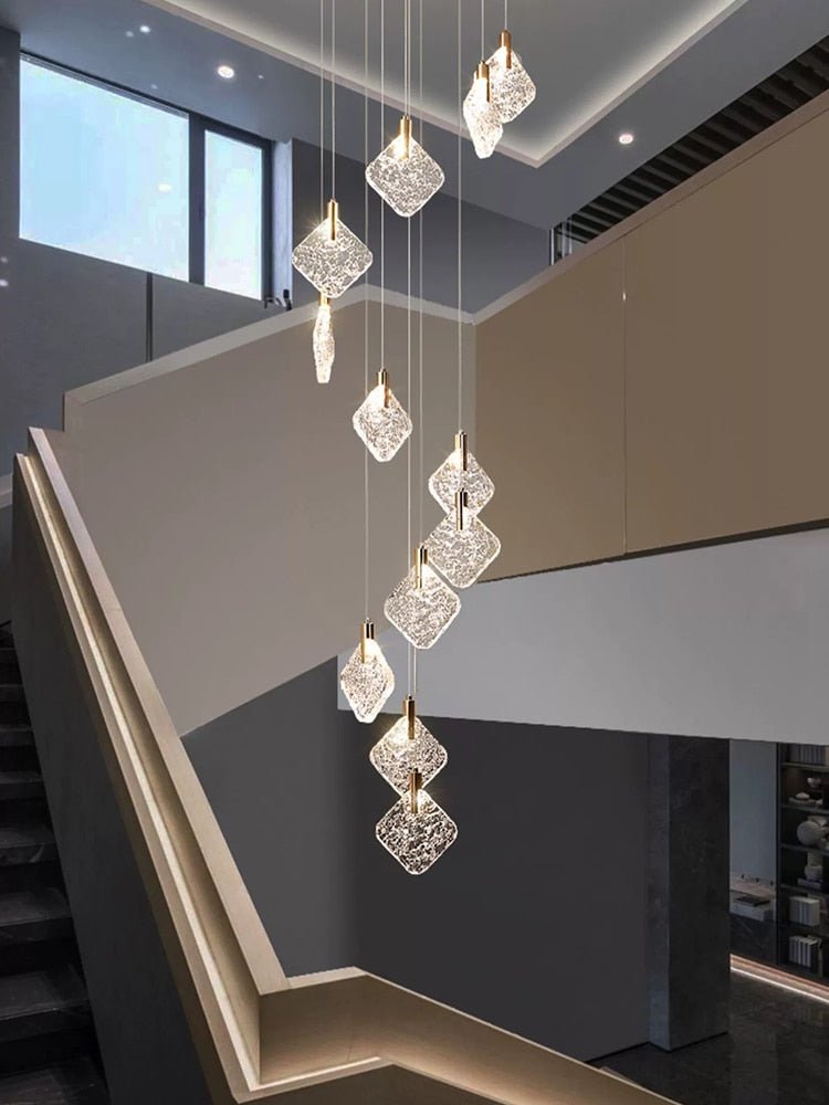 Square Crystal Pendant Chandelier - Lighting-MinimalisticDecor.com